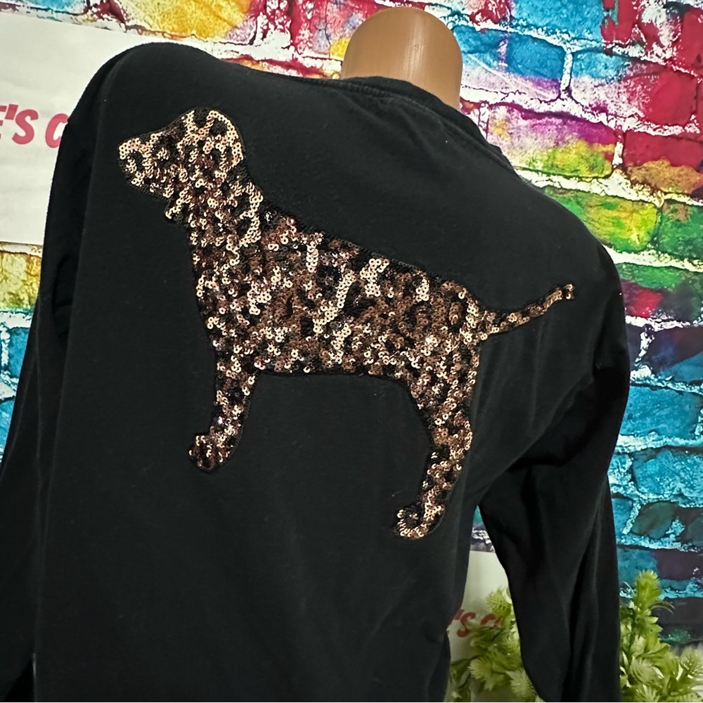 PINK VS MEDIUM BLING CHEETAH PRINT LONG SLEEVE